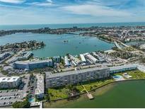 Aerial view of waterfront condo building near downtown and beaches at 1847 Shore S Dr # 507, South Pasadena, FL 33707