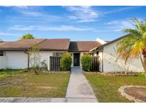 Charming single-story villa featuring a well-maintained front yard and inviting walkway at 5310 Bellefield Dr, Tampa, FL 33624