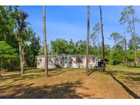 Single story home with an attached carport and mature trees in a sprawling yard at 7537 Old Pasco Rd, Wesley Chapel, FL 33544