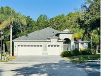 Charming single-story home featuring a spacious three-car garage and well-manicured landscaping at 8202 Pinewood Run Ct, Tampa, FL 33647