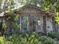 Charming home obscured by lush greenery in a natural Florida landscape at 2451 Quincy S St, St Petersburg, FL 33711