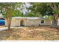 Charming single-story home featuring a stone archway and well-maintained front yard at 2207 Valleybrook Ave, Valrico, FL 33594