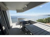 Enjoy the spectacular ocean view from this condo's private balcony with outdoor seating at 4141 Bayshore Blvd # 1103, Tampa, FL 33611
