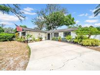 Charming single-story home featuring a well-maintained lawn and long driveway at 8115 N Ola Ave, Tampa, FL 33604