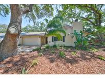 Charming single-story home with mature landscaping and inviting curb appeal at 940 Woodland Dr, Palm Harbor, FL 34683