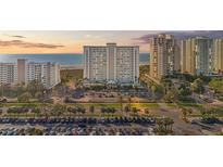 Stunning high-rise condo building with ocean views and well-maintained parking and landscaping at 1230 Gulf Blvd # 508, Clearwater Beach, FL 33767