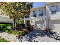 Charming two-story townhouse with well-maintained landscaping and attached one car garage at 9814 Ashburn Lake Dr, Tampa, FL 33610