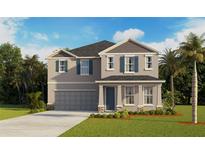 Charming two-story home with a well-manicured lawn and attractive curb appeal at 10573 Farm Hill Ave, Land O Lakes, FL 34638