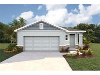 Charming single-story home featuring a two-car garage, craftsman-style details, and lovely landscaping at 6891 Broad River Ave, Land O Lakes, FL 34638