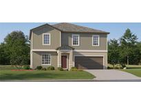 Charming two-story home with a two-car garage and inviting front yard at 12965 Shining Blue Nile Ln, Parrish, FL 34219