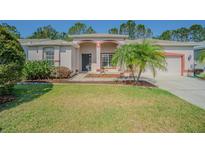 Charming home with well-maintained lawn and inviting front entrance at 9823 Rolling Cir, San Antonio, FL 33576
