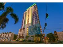 Modern high rise building features art installation, professional landscaping, and modern lighting at 777 3Rd N Ave # 1408, St Petersburg, FL 33701