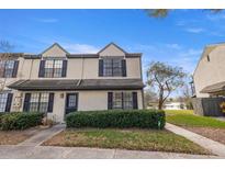 Charming townhouse featuring well-maintained landscaping and a peaceful lake view at 16512 Brigadoon Dr, Tampa, FL 33618