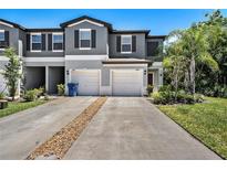 Charming townhome with a two-car garage and well-maintained landscaping in a desirable neighborhood at 23378 Papyrus Way, Lutz, FL 33549