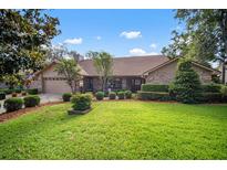 Charming brick home features a lush lawn and well-manicured landscaping at 3427 Forest Bridge Cir, Brandon, FL 33511
