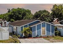 A charming one-story home is showcased with its neatly maintained front yard at 9206 Wood Lake Blvd, Tampa, FL 33615