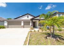 Charming single-Gathering home with a well-manicured lawn and attached two car garage at 1873 Colding Dr, Ruskin, FL 33570