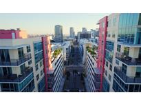 Stunning aerial view shows the beautiful colorful buildings in the neighborhood at 1120 E Kennedy Blvd # 1208, Tampa, FL 33602