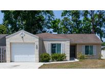 Charming single-story home with well-maintained landscaping, attached garage and neutral paint at 6805 S Gabrielle St, Tampa, FL 33611