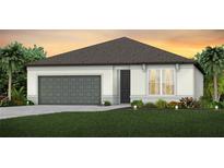 Charming one-story home with a neutral-colored exterior, well-maintained landscaping, and attached two-car garage at 9732 Redwood Heights Loop, Thonotosassa, FL 33592