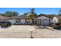 Charming home featuring a modern exterior, well-manicured landscaping, and a spacious driveway at 6428 Moss Way, Tampa, FL 33625