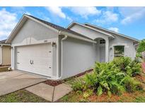 Charming one-story home featuring an attached garage and well-maintained landscaping at 2907 Mingo Dr, Land O Lakes, FL 34639
