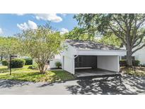 Charming home featuring a two-car carport and well-maintained front yard with mature trees and green grass at 4002 Cypress Ct # 4002, Tampa, FL 33618