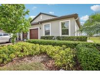 Charming single-story home with well-manicured landscaping and a two-car garage at 10420 Echo Dock Loop, San Antonio, FL 33576