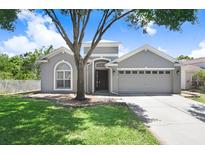 Charming single-Gathering home featuring a well-maintained lawn and attached two-car garage at 1177 Emerald Hill Way, Valrico, FL 33594