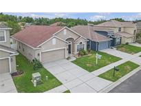 Charming single-Gathering home featuring a well-maintained lawn and a spacious two-car garage at 9644 Jasmine Brook Cir, Land O Lakes, FL 34638