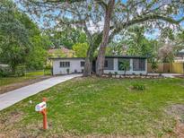 Charming single-story home with a well-manicured lawn and mature trees offering ample shade and curb appeal at 6901 N 19Th St, Tampa, FL 33610