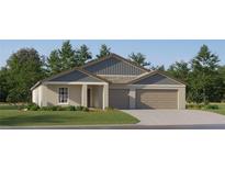 Charming single-Gathering home boasting a two-car garage and a well-manicured lawn at 15262 Rainbow Quartz St, Wimauma, FL 33598