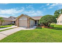 Charming single-story home with a well-manicured lawn and an attached one-car garage at 6514 Thicket Trl, New Port Richey, FL 34653