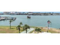 Waterfront community featuring shuffleboard courts, a pirate ship, and beautiful views of the surrounding area at 1 Key Capri # 502E, Treasure Island, FL 33706