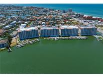 An aerial view of the condo community and surrounding waterfront at 17735 Gulf Blvd # 304, Redington Shores, FL 33708