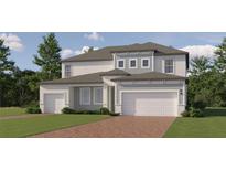 Charming two-story home featuring a two-car garage, landscaped yard, and neutral color palette at 6905 E 116Th Ct, Palmetto, FL 34221