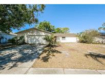 Charming single-story home featuring a two-car garage and well-lit driveway at 3719 Greenford St, Valrico, FL 33596