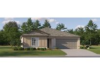 Charming single-story home featuring a two-car garage, well-manicured lawn, and inviting curb appeal at 3712 Forest Path Dr, Plant City, FL 33565