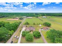 Expansive estate features lush green pastures, multiple buildings, and a private setting at 2502 Fritzke Rd, Dover, FL 33527