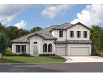 Charming two-story home boasts a neutral color palette and a well-manicured lawn at 165 Hidden Estates Ct, Brandon, FL 33511