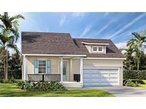Charming single-Gathering home with a welcoming porch, light blue accents, and a well-manicured lawn at 3700 Rocky Island Rd, New Port Richey, FL 34655
