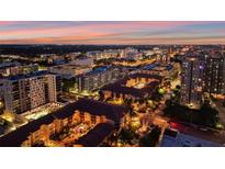 Stunning aerial view of the cityscape at dusk showcasing the vibrant urban community at 470 3Rd S St # 602, St Petersburg, FL 33701