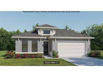 Charming single-story home with modern design, featuring a two-car garage and beautifully landscaped front yard at 318 Holly Bank Ave, Nokomis, FL 34275