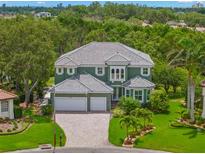 Charming two-story home with a three-car garage, manicured lawn, and lush landscaping at 1171 Red Maple Ne Cir, St Petersburg, FL 33703