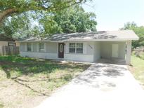 Charming single story home with a well-manicured lawn, driveway, and inviting front entrance at 17236 Spring Valley Rd, Dade City, FL 33523