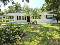 Charming single-story home featuring a well-maintained lawn, mature trees, and a welcoming exterior at 6317 Buster Dr, Tampa, FL 33619