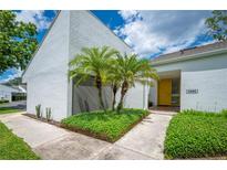 Charming home featuring a clean, modern design, complemented by lush greenery and vibrant palm trees at 4006 Cypress Lane #4006 # 4006, Tampa, FL 33618
