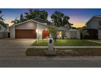 Charming single-Gathering home with a well-manicured lawn and beautiful landscaping at 8203 Kirkwood Dr, Tampa, FL 33634