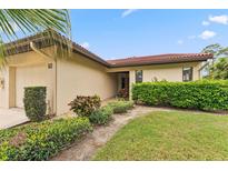 Charming single story home featuring well-kept landscaping and an attached single-car garage at 3617 Yellow Pine Ct # 144, Sarasota, FL 34238