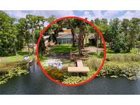 Charming waterfront home featuring a private dock and lush landscaping, perfect for lakeside living and enjoying nature at 5720 Half Moon Lake Rd, Tampa, FL 33625